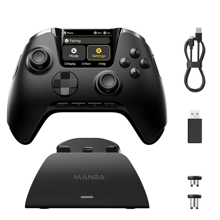 ManbaOne Interactive Screen Wireless Gaming Controller für PC/Switch/Switch 2/iOS/Android,Hall-Effek