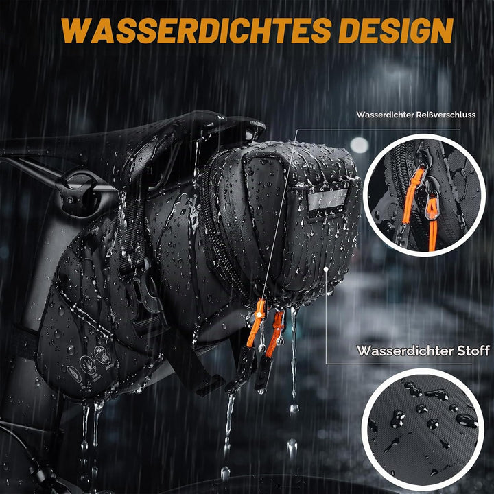 Satteltaschen für Fahrrad Wasserdicht Fahrrad Satteltasche Rennrad Klein | Saddle Bag 1,5–2 L Erweit