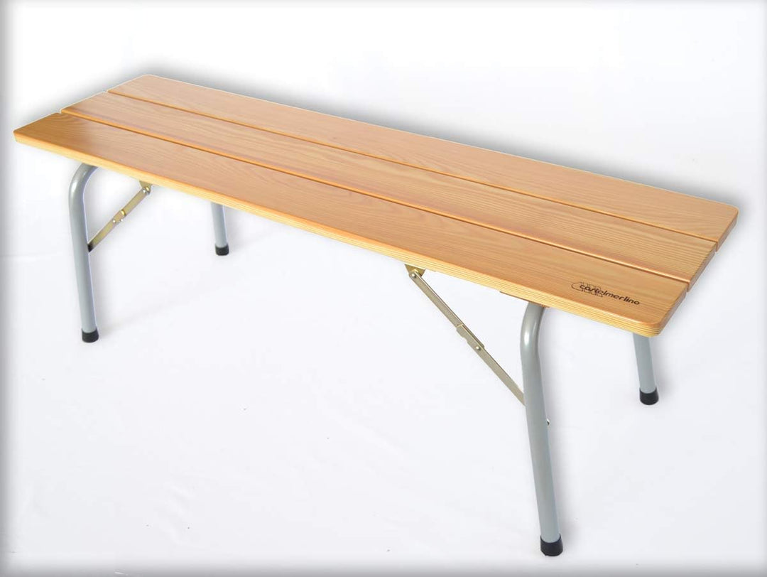 Castelmerlino 008Folding bench cm 120 30 x 120 Gray And Natural, 30 x 120 Gray And Natural
