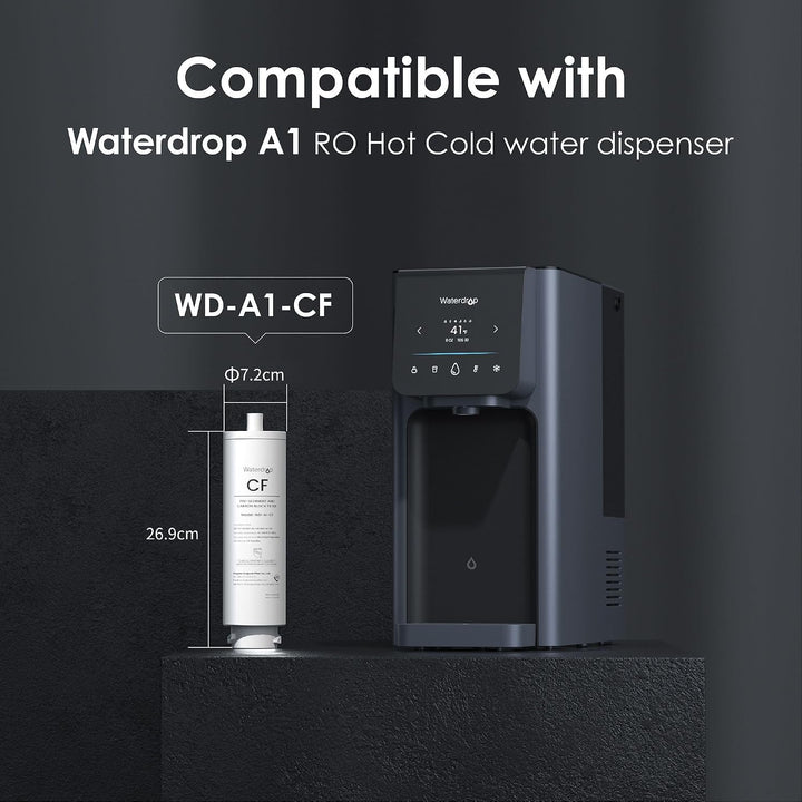 Waterdrop A1-CF Ersatzfilter für A1 Auftisch Osmoseanlage, 6 Monate | Vorfilter für Sedimente und Ak