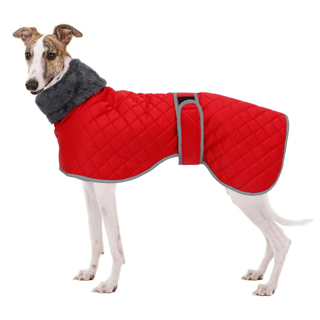 Geyecete Winter Hundemantel fur Windhunde,Warm Hundejacke mit Fleecefutter,wasserdicht,Winddicht,Ver