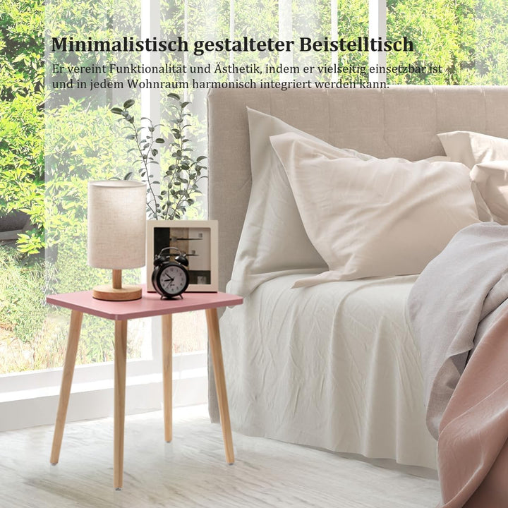 FORAOFUR Kleiner Beistelltisch Set, einfache Montage, Tisch Klein für Wohnzimmer, Schlafzimmer, Balk