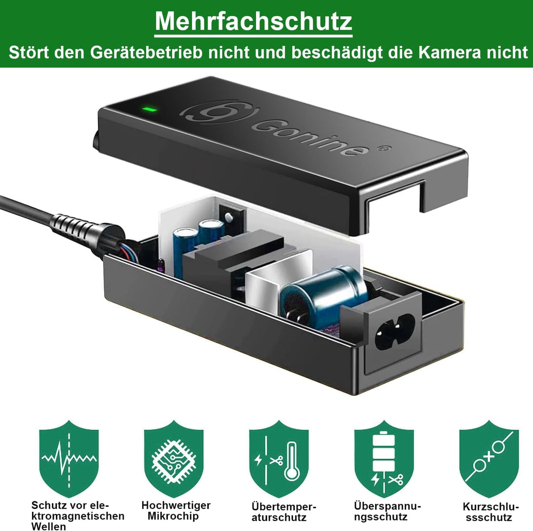 Gonine NP-FZ100 AC Netzteil Adapter P-FZ100 Dummy Akku DC Koppler Kit für Sony Alpha A7III A7IV A7SI