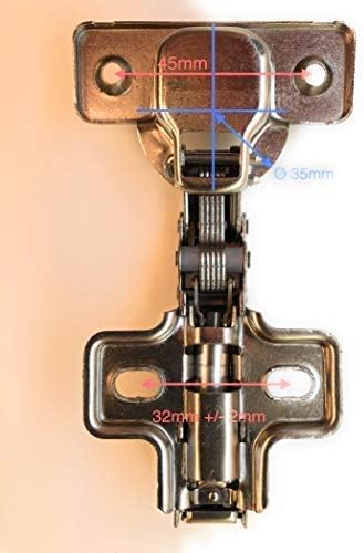 8er-Set Scharniere (neu) mit Softclose für Besta mit 8 Scharniere und 32 Schrauben