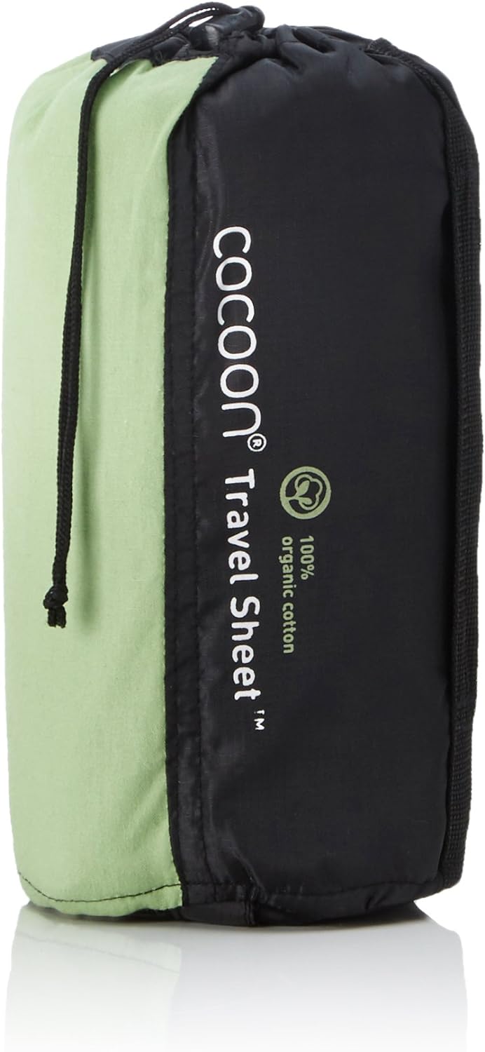 Cocoon Bio Baumwollschlafsack Travel Sheet - Organic Cotton forest shade green Rechteck, forest shad