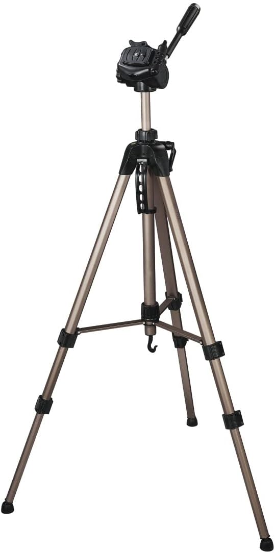 Hama Leichtes Einsteiger-Dreibeinstativ mit 3-Wege-Kopf, Star 63 166-3D, Champagner 66 - 166 cm Sing
