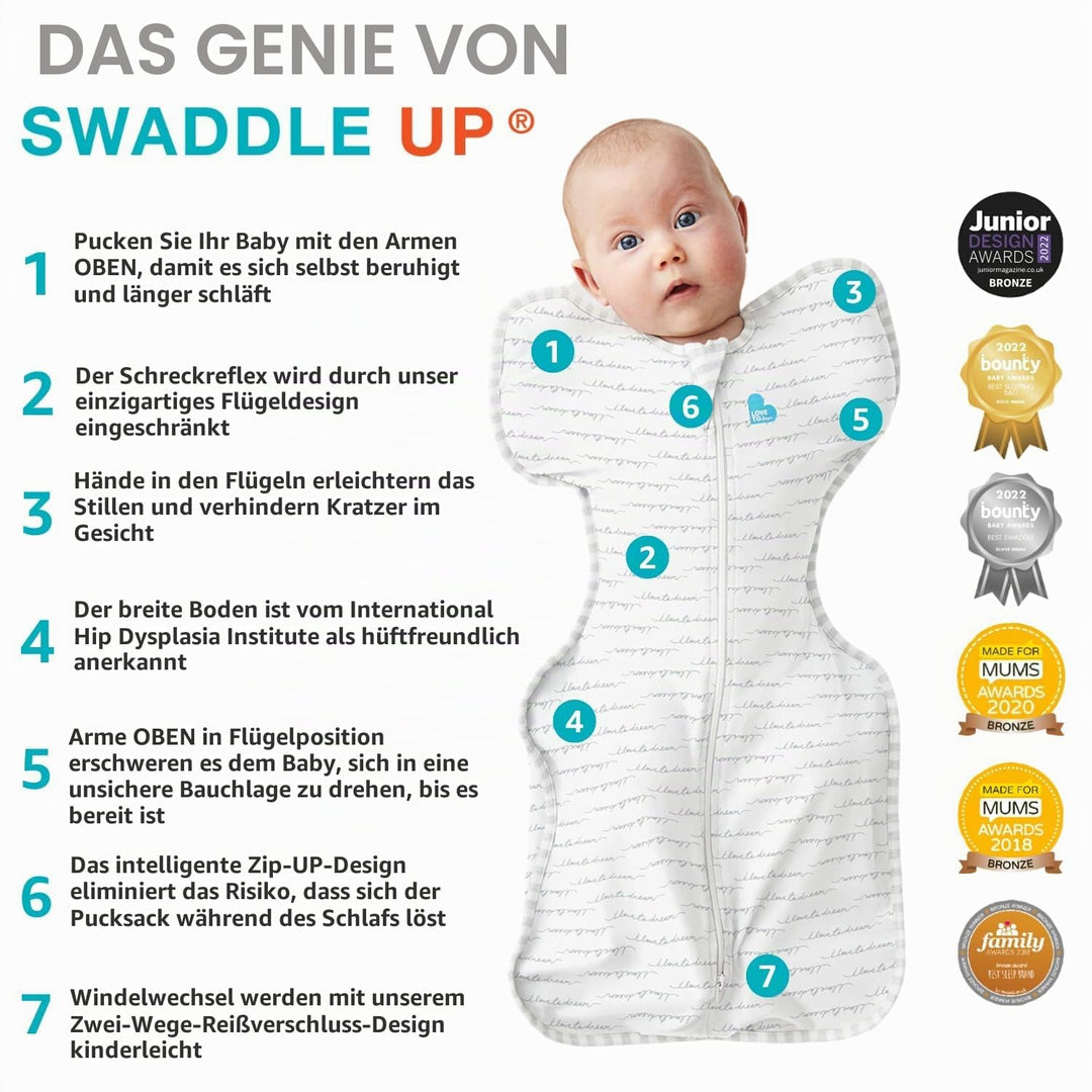 Love To Dream Pucksack Lite, Baby Erstausstattung, Medium (6-8,5kg), ideal für warme Temperaturen 24