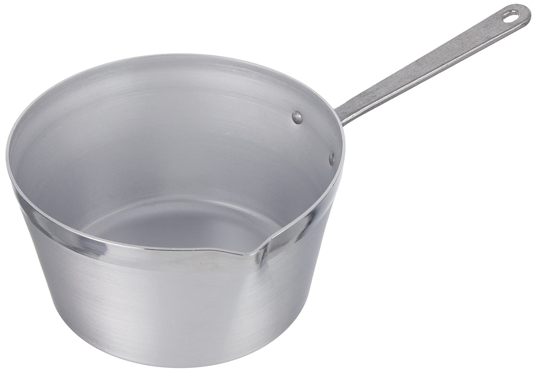 Pentole Agnelli Topf, konische Form, mit Schnabel, BLTF-Aluminium, Griff aus Edelstahl, silberfarben