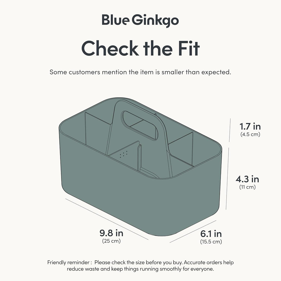 BLUE GINKGO Stapelbarer Organizer-Caddy – Tragbare Aufbewahrung aus Korea für Bad, Büro, Bastel- ode