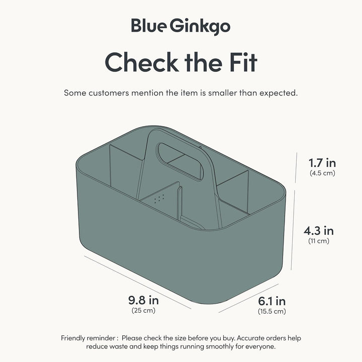 BLUE GINKGO Stapelbarer Organizer-Caddy – Tragbare Aufbewahrung aus Korea für Bad, Büro, Bastel- ode