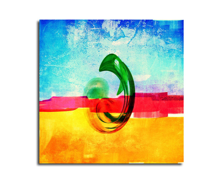 Paul Sinus Art Modernes Wandbild Abstrakt036_60x60cm Abstrakte Kunst Kunstdruck auf Leinwand Zeitlos