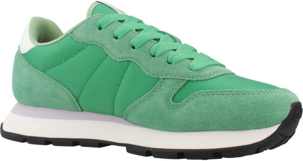 SUN68 Damen Ally Solid NylonSneaker 36 EU Verde Prato, 36 EU Verde Prato