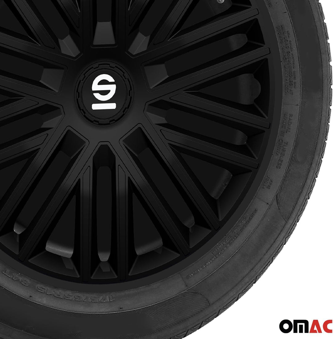 Sparco Radzierblenden Bergamo - 16-Zoll - Schwarz - Satz mit 4 Stück