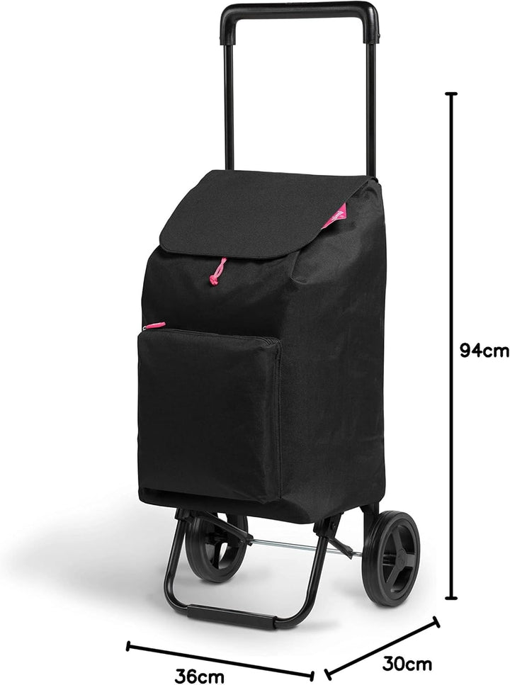 Gimi 102630 Einkaufsroller New Argo; Fassungsvermögen 45 l, Polyesterbeutel mit Kordelzugverschluss;