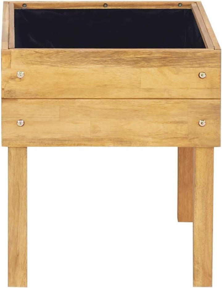 FIRBNUS Pflanzkübel 50x40x45 cm Natürliche Holzfarbe Akazien-Massivholz Blumenkübel Einsatz im Ausse