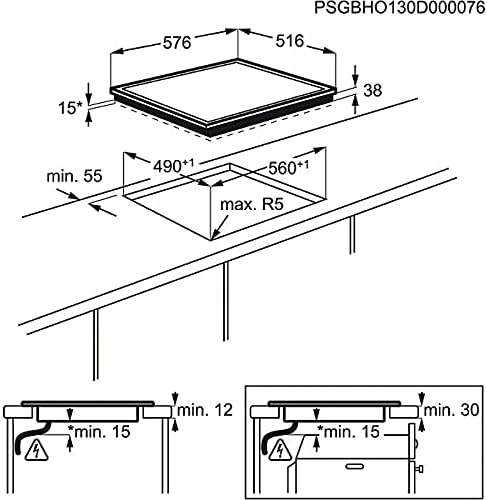 AEG Kochfeld HK654859XB, Breite 60cm, Glaskeramik