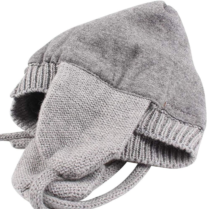 DRESHOW Unisex Baby Mütze Süsser Bär Kleinkind Earflap Beanie Warm für Herbst Wintermütze Grey &amp; Whi