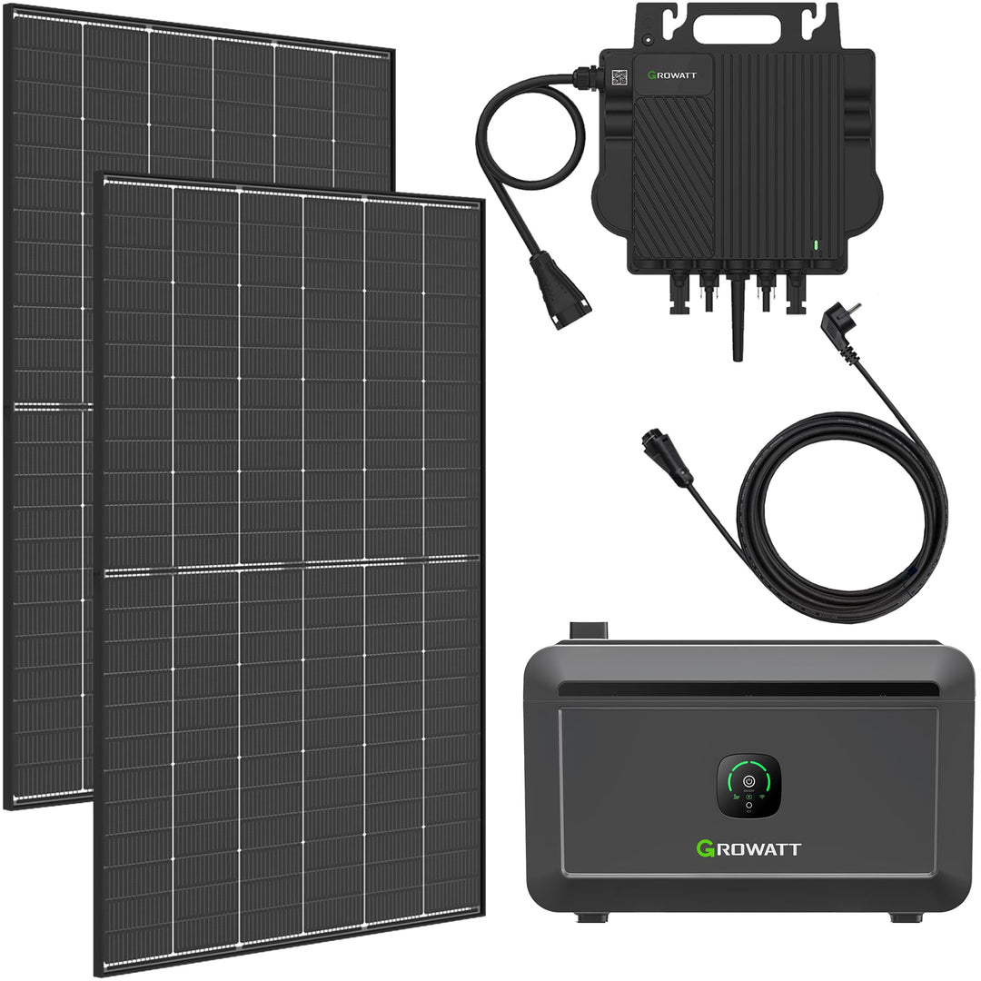 940Wp Balkonkraftwerk mit 2kWh Speicher NOAH 2000 und Trina Vertex S+ 470W Modulen - Speichererweite