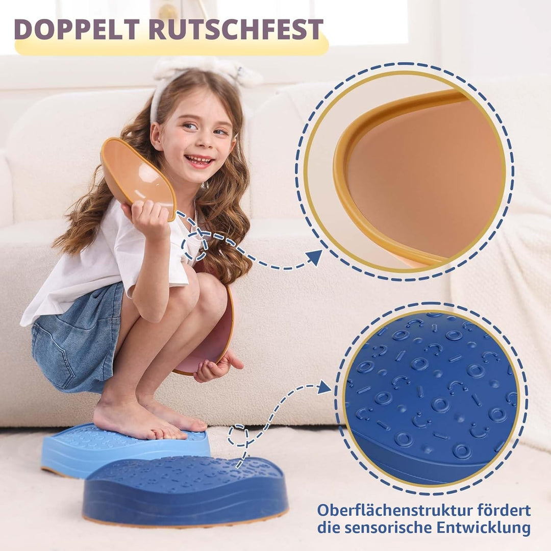 KidBloom Balanciersteine für Kinder, Geschenk Mädchen & Junge 2 3 4 5 Jahre | Rutschfest,5 Stapelste