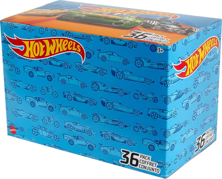 Hot Wheels GWN98-36er Geschenkset Sortiment, 36 Fahrzeuge im Massstab 1:64, Geschenk für Sammler und