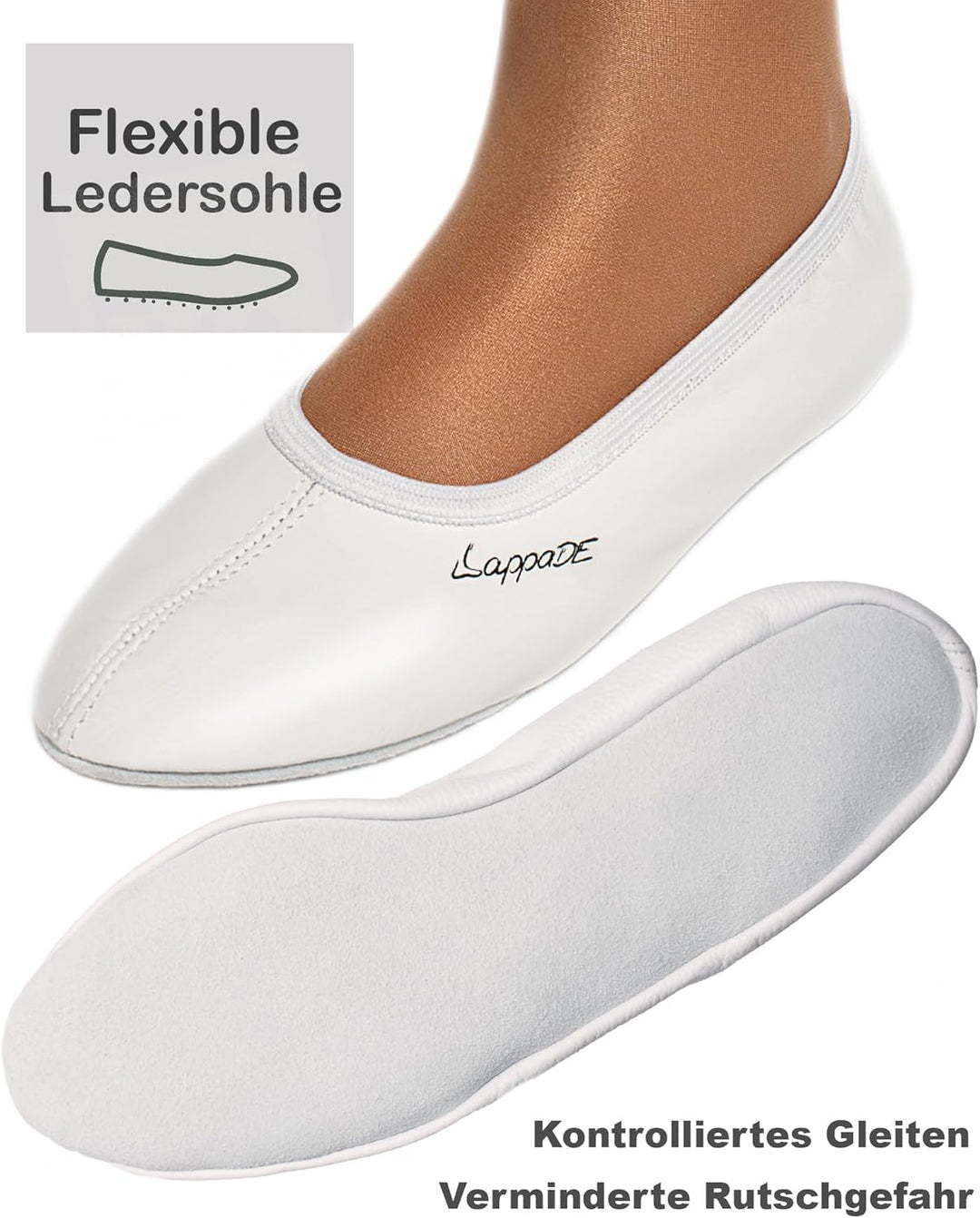 Lappade Schwarz, Weiss, Jeansblau, Rosa, Lila, Rot Gymnastikschuhe, Schläppchen, Turnschläppchen mit