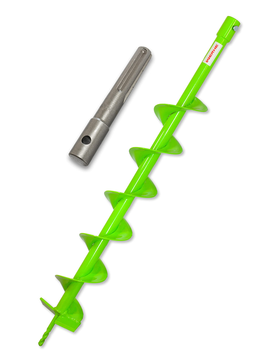 WERHE® Profi Bohrer VollStahl, Erdbohrer für bohrmaschine 120 mm extrem robust mit SDS Max Adapter -