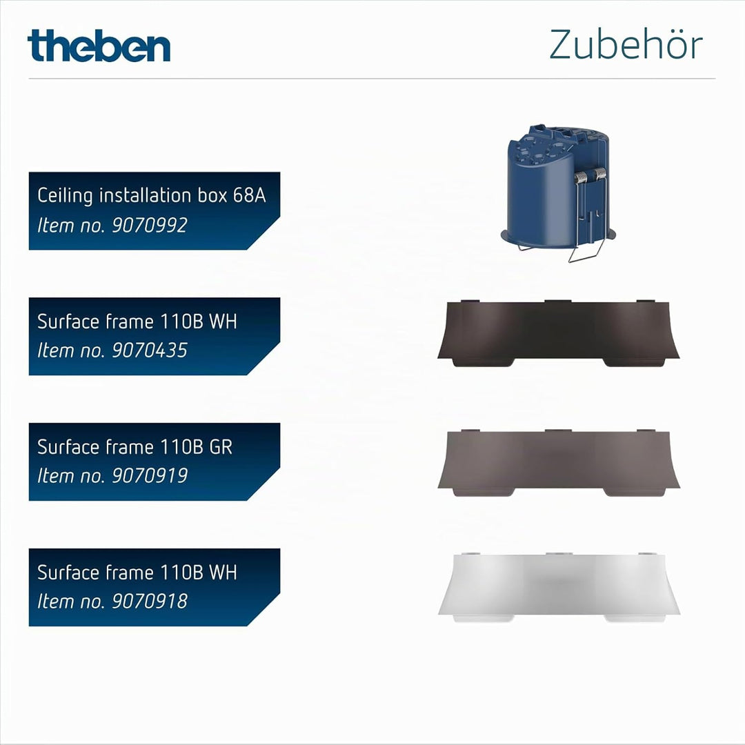 Theben 2079500 thePrema S360 KNX UP WH – KNX - Präsenzmelder Passiv-Infrarot – PIR – 360°, THEPREMA