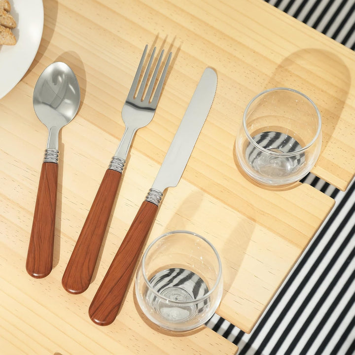 Outsunny Picknickkorb aus Weidenholz Picknickkoffer für 4 Personen mit Picknickdecke Besteck Set, Fl