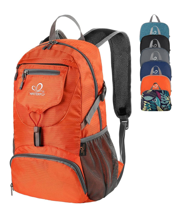 WATERFLY Ultraleicht Faltbar Klein Rucksack: 20L Leicht Packable Wanderrucksack Tagesrucksack Trekki