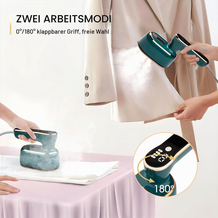 Mini Dampfbügeleisen, Steamer Dampfglätter 2 in 1 für Trocken- und Nassbügeln, Tragbares Reisebügele