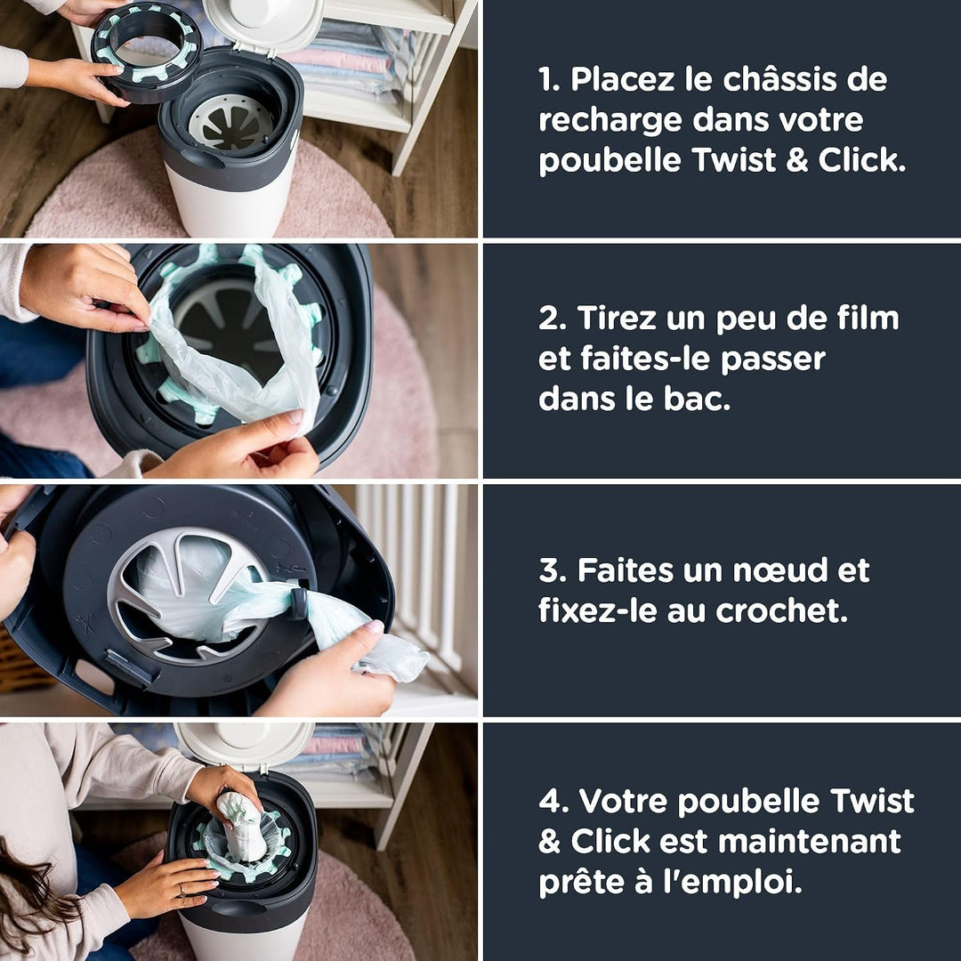Tommee Tippee Nachfüllkassetten für Twist &amp; Click Advanced Windelentsorgungssystem mit Nachhaltig Be