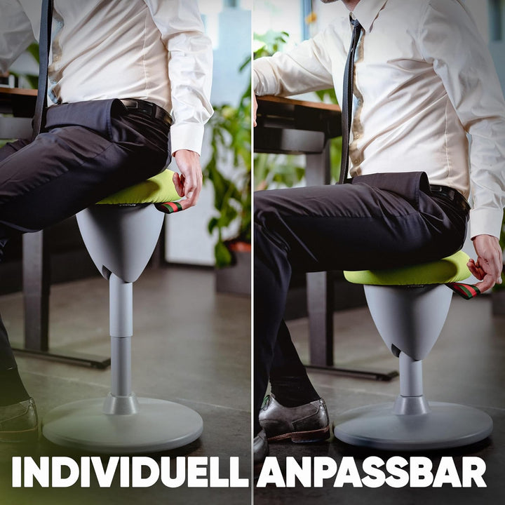 SteinLife Cone Bürohocker Ergonomisch [TESTSIEGER] Sitzhocker Höhenverstellbar [48-68cm] Ergonomisch