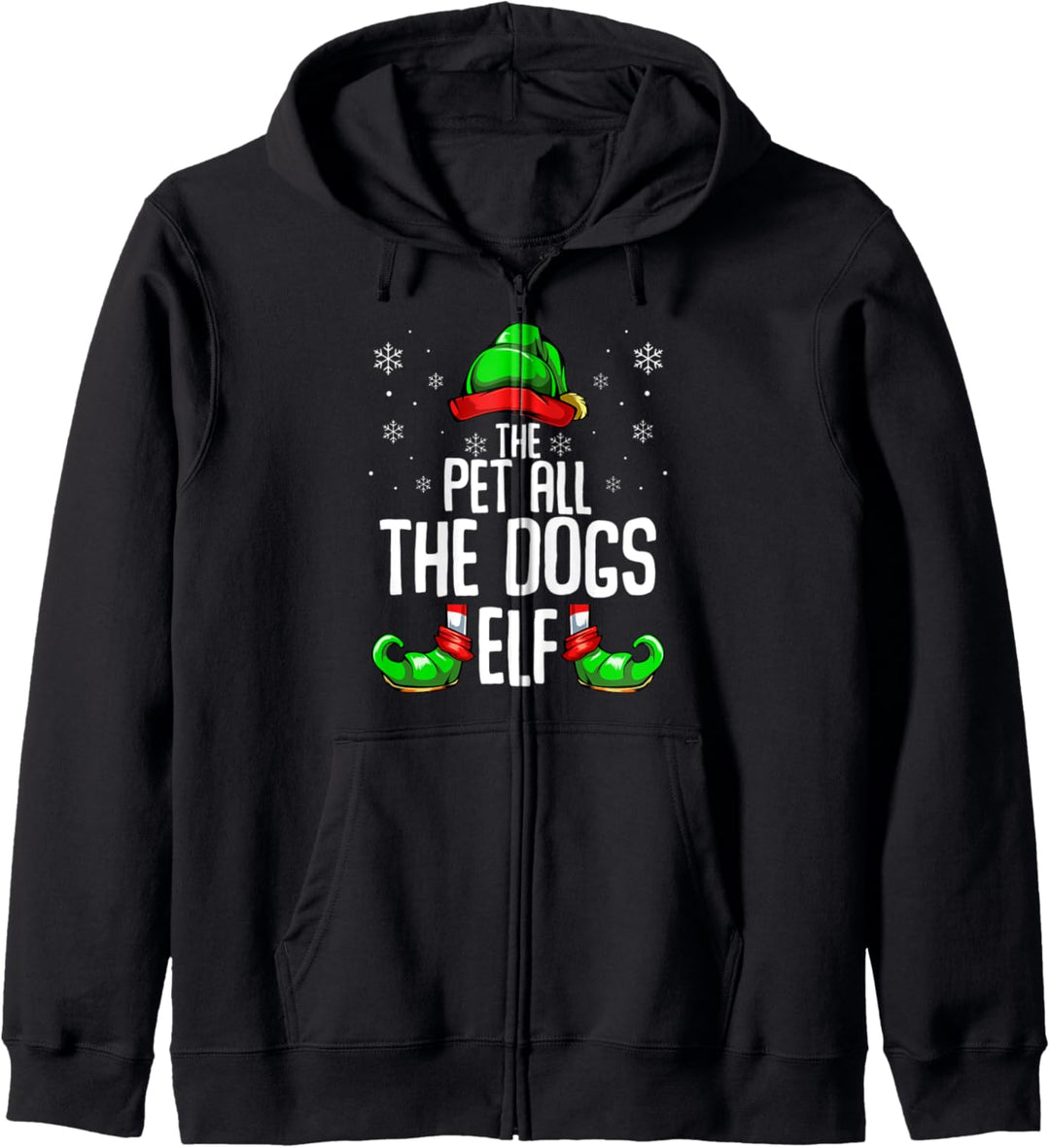 The Pet All The Dogs Elf Weihnachten Hund Haustier Lustig Kapuzenjacke