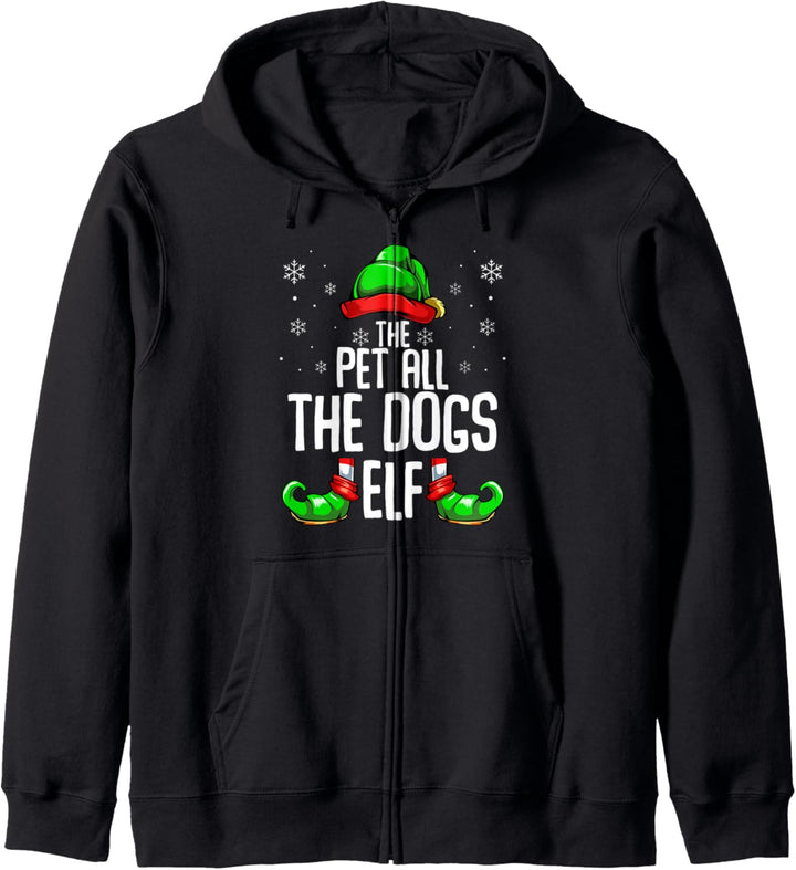 The Pet All The Dogs Elf Weihnachten Hund Haustier Lustig Kapuzenjacke