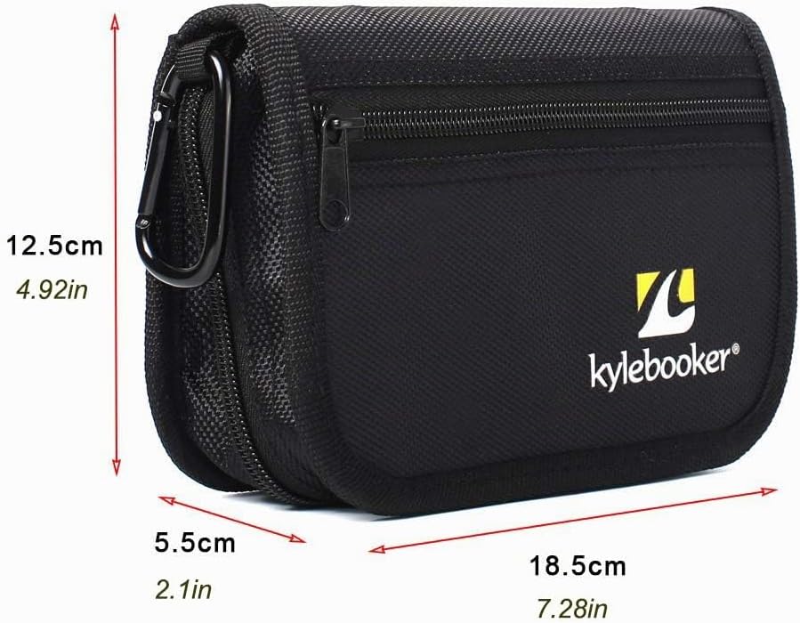 Kylebooker Aufbewahrungstasche für Angelköder Spinner Baits Wallet Case Flies Box Schwarz, Schwarz