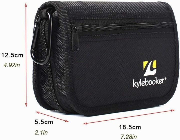Kylebooker Aufbewahrungstasche für Angelköder Spinner Baits Wallet Case Flies Box Schwarz, Schwarz