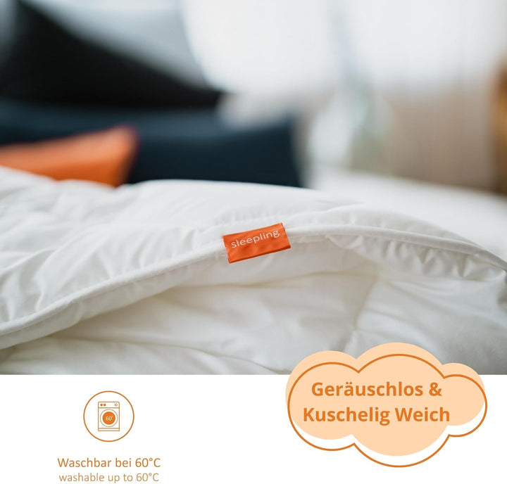 sleepling 191125 2er Set Basic 100 Ganzjahresbettdecke, medium Übergangsdecke, Made in EU,10