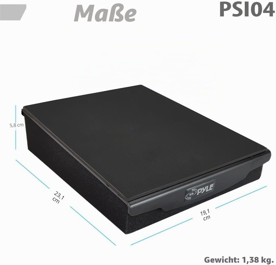 pyle PSI04 Lautsprechersockel, akustisch, schalldämmend, Vibrationsisolierung, 19,1 x 23,1 cm (einze