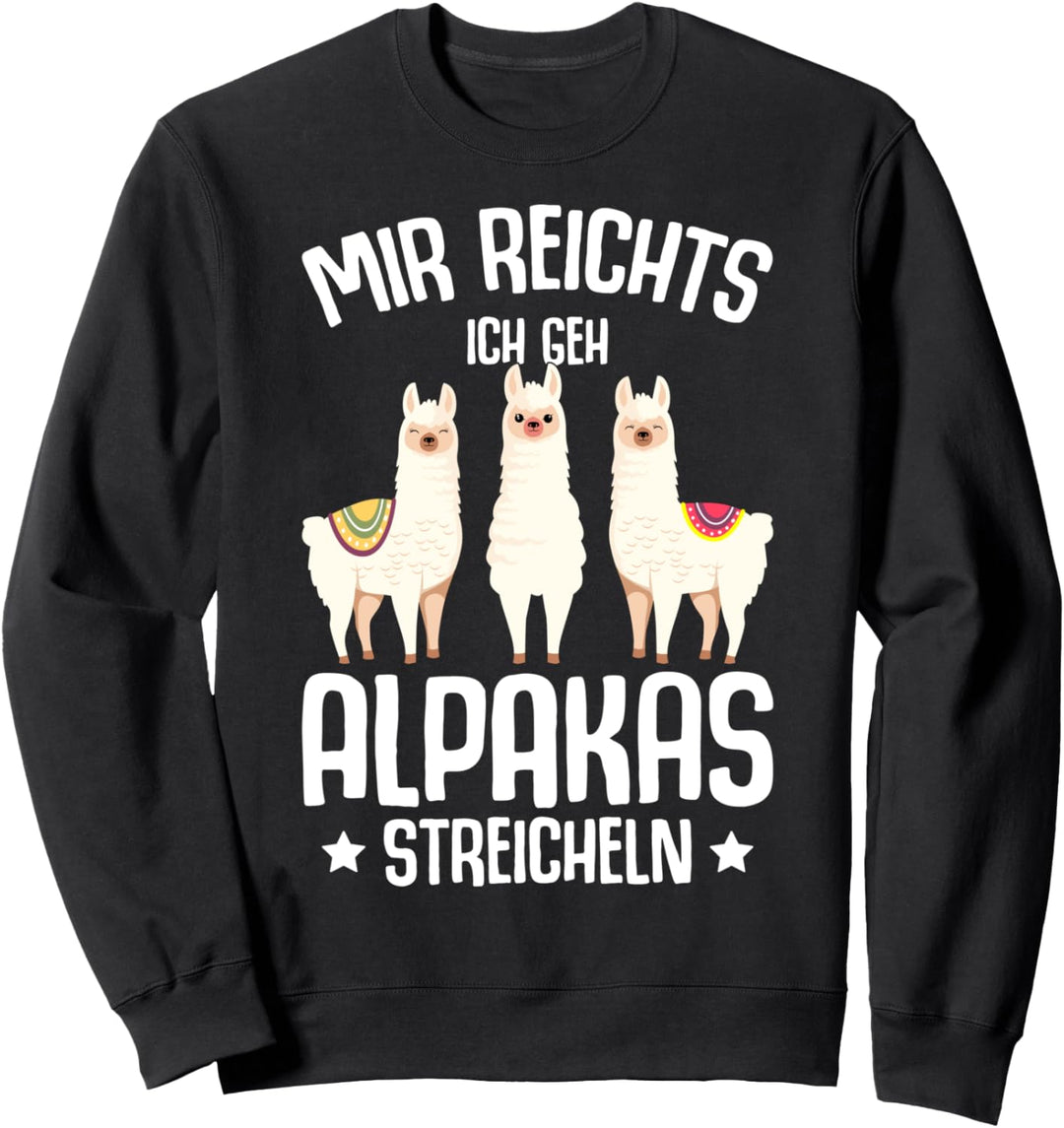 Alpaka Lama Kinder Mädchen Damen Alpakas Sweatshirt