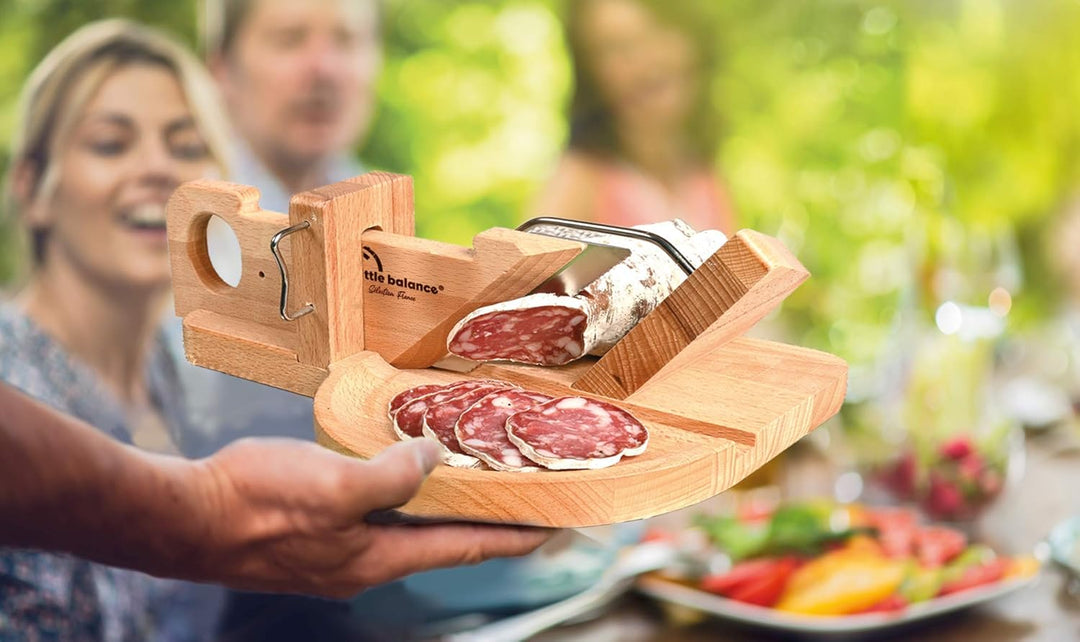 Little balance 8422 La Conviviale Wurstguillotine – 100% französische Herstellung – Edelstahlklinge
