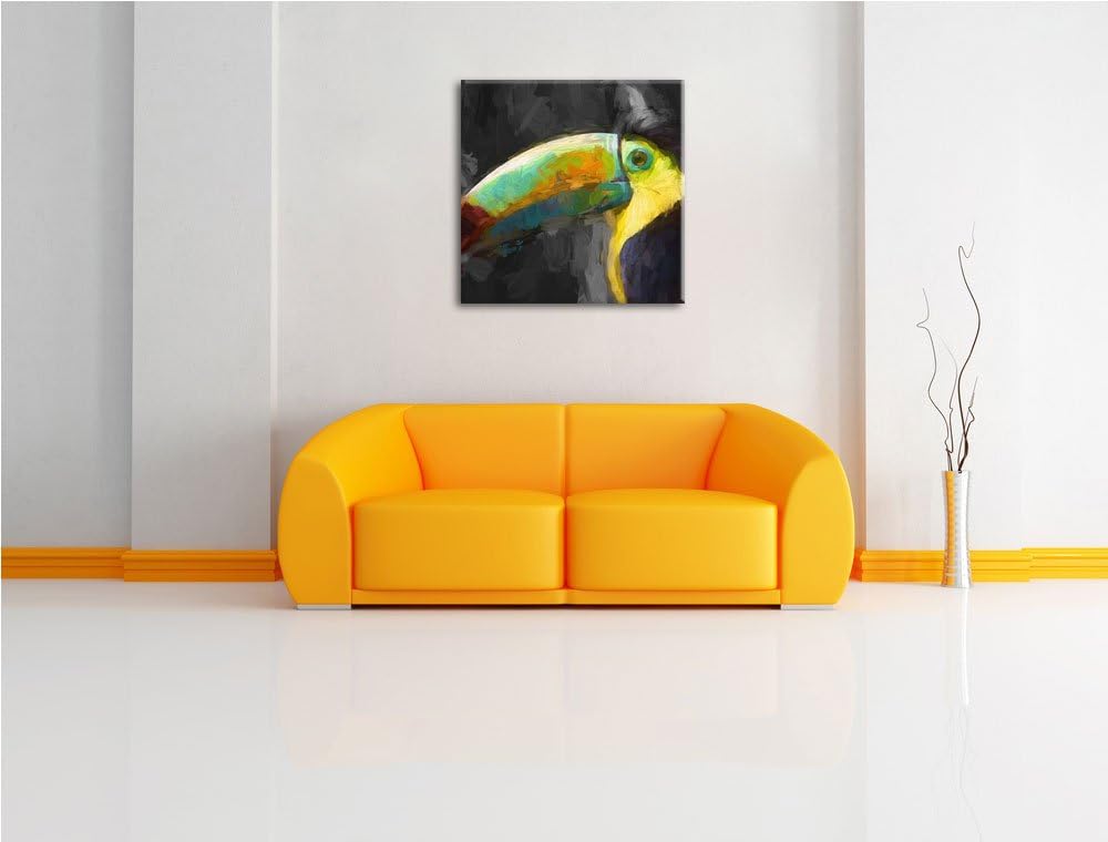 bunte Meerespflanzen, Format: 70x70 auf Leinwand, XXL riesige Bilder fertig gerahmt mit Keilrahmen,