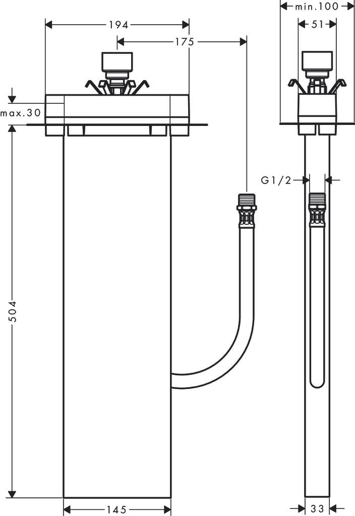 hansgrohe Schlauchbox (sBox) Wannenrand- und Fliesenrand-Grundset, Mehrfarbig N.a. Grundset, N.a. Gr