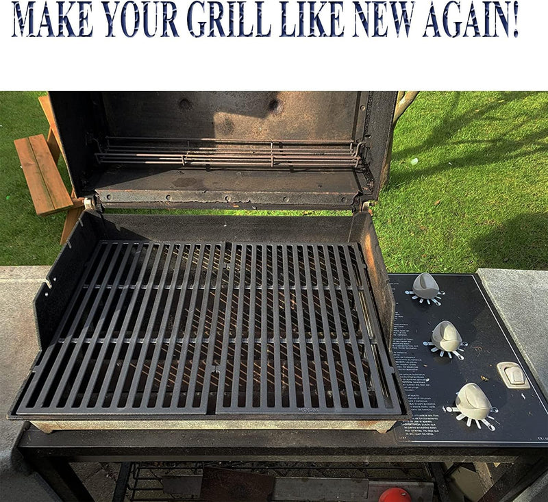GFTIME 44.5 x 30cm 7638 Gusseisen Grillroste für Weber Spirit E-310 Classic (mit seitlichen Brennerk
