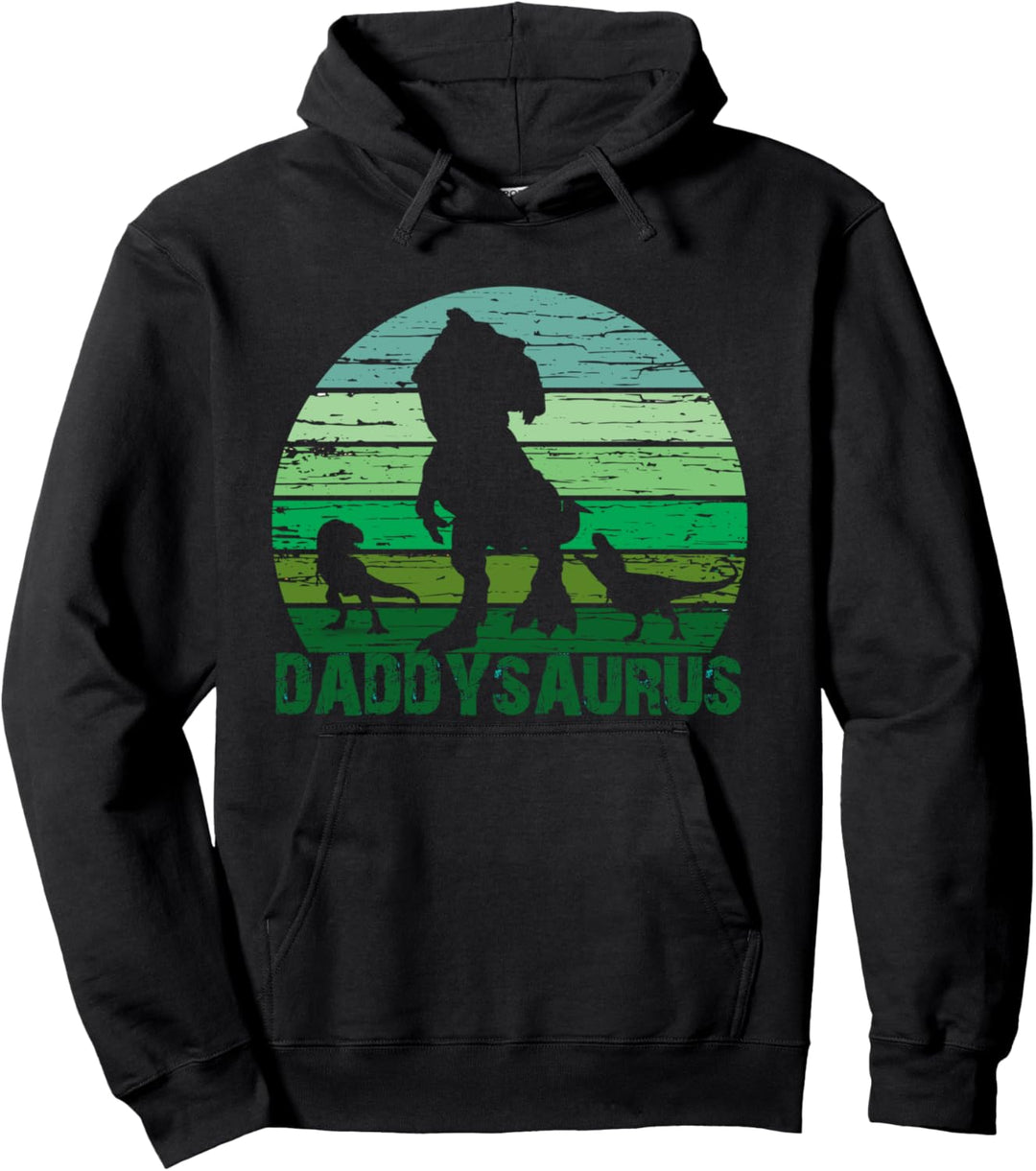 T-Rex - Daddysaurus Cute Dinosaur PapaSaurus Father's Day Pullover Hoodie