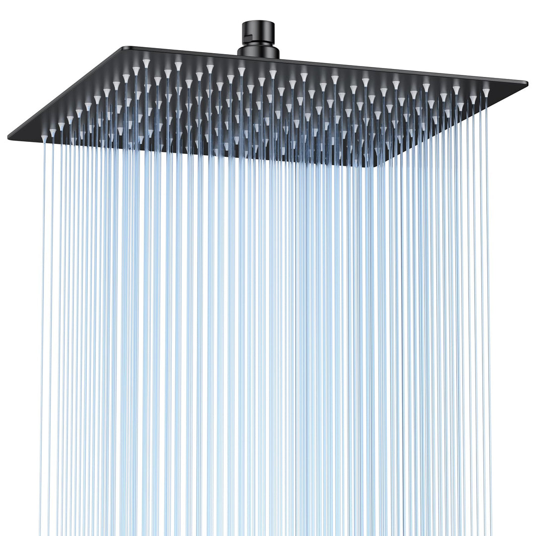 12 Zoll (30cm) Regendusche Duschkopf – Edelstahl, Hochdruck, Ultradünn, 360° Schwenkbar – Grosser Lu