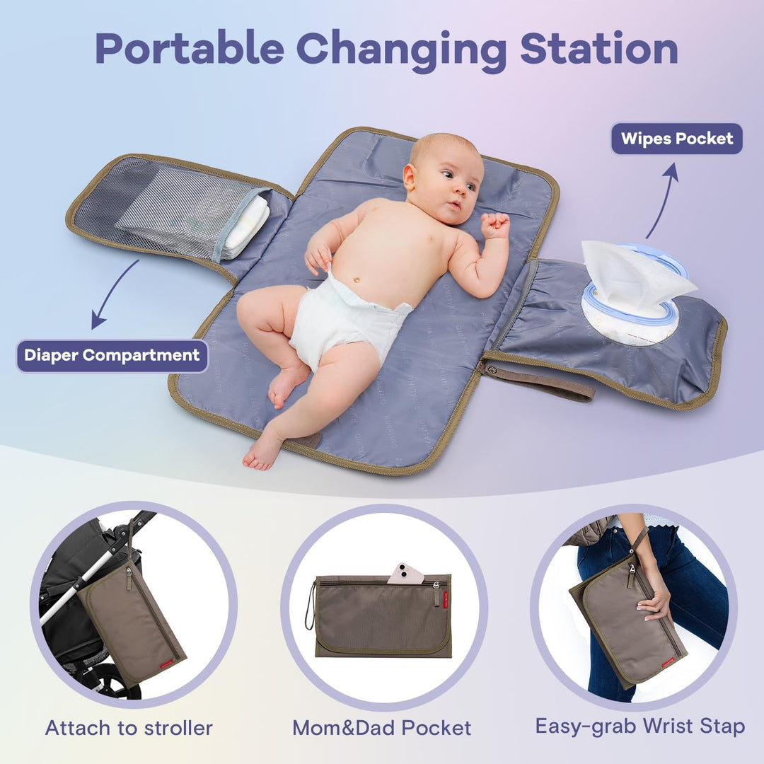 RUVALINO Wickeltaschen-Rucksack, multifunktionaler Reiserucksack, Umstands-Baby-Wickeltaschen, Wicke