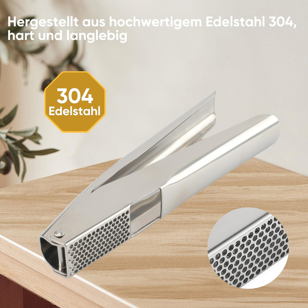 Knoblauchpresse Garlic Crusher Knoblauchschneider Ingwer Presse Knoblauchpresse Edelstahl für Küche