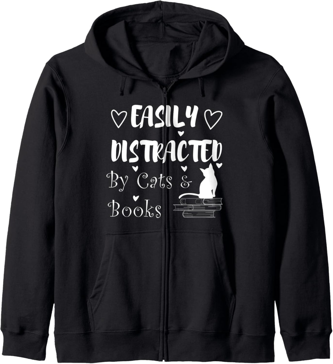 Katze und Buch Lesen Kätzchen Kapuzenjacke