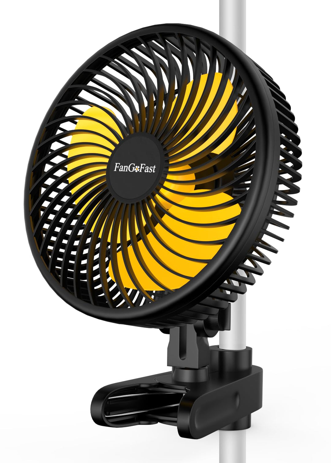FanGoFast Grow Ventilator mit Clip EC-Motor, 10 Geschwindigkeitsstufen, Grow Clip-Ventilator Klemmba