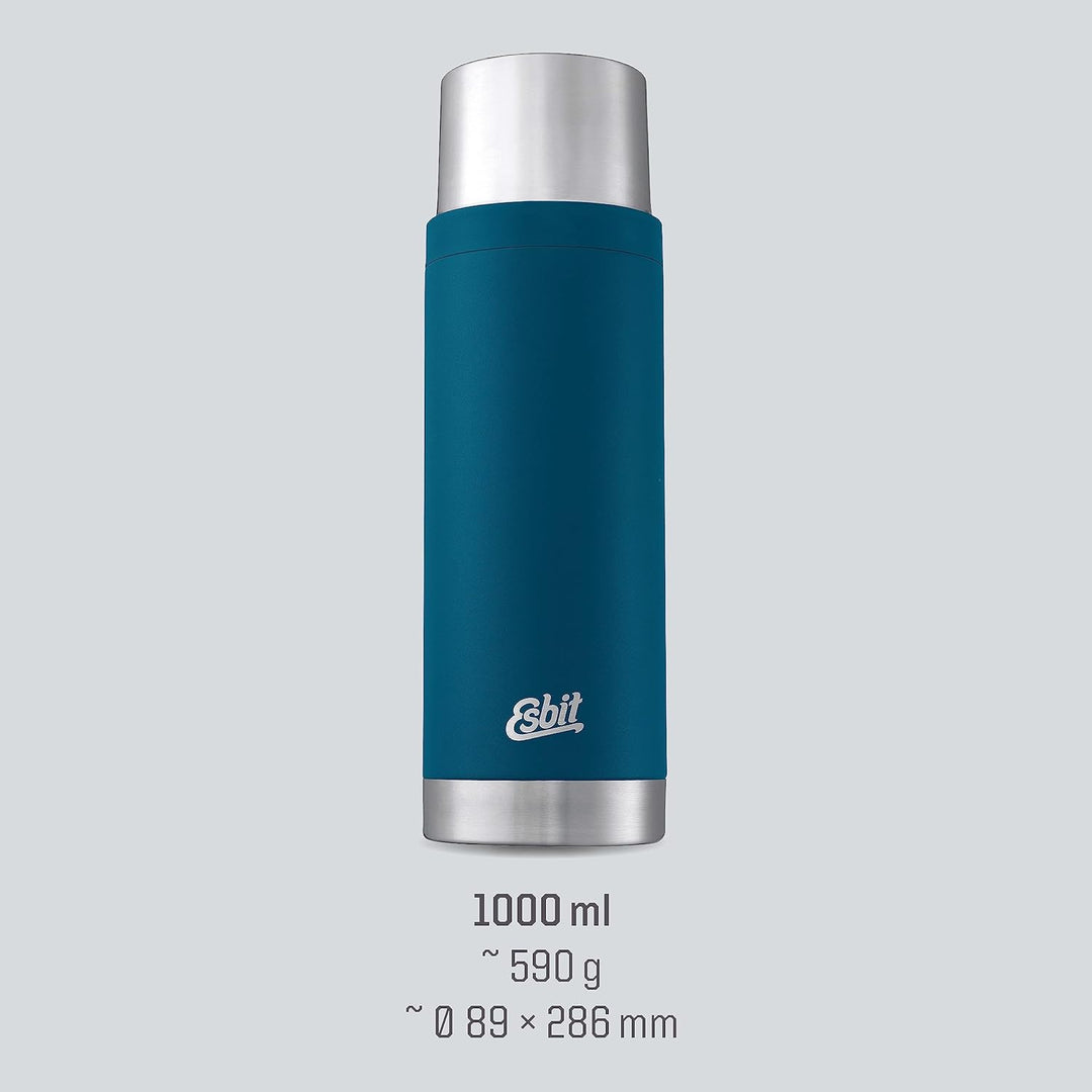 Esbit Thermoflasche Sculptor - Isolierte Flasche aus Edelstahl für warme und kalte Getränke – 1000 m